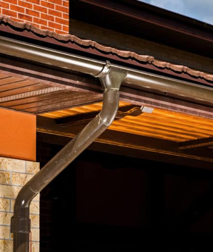 Drainpipes under the roof - Big Easy Gutter