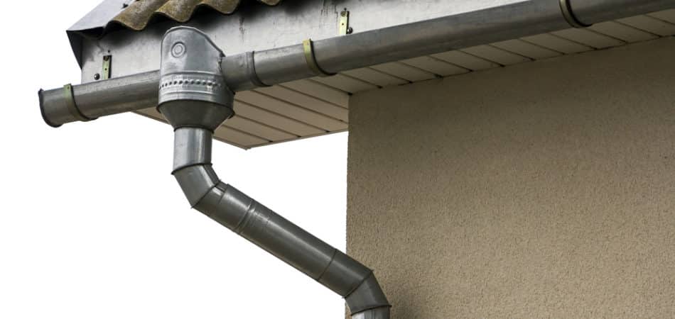 Corner of a house with a steel gutter system - Big Easy Gutter
